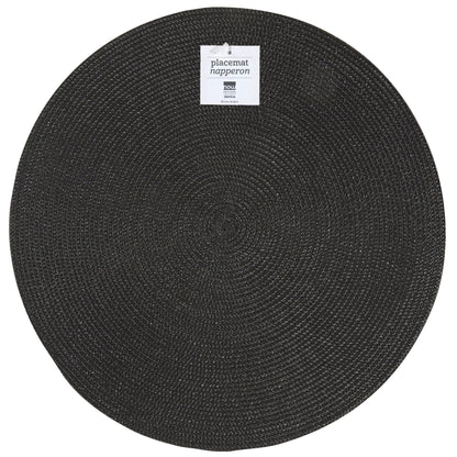 Disko Black Round Placemat