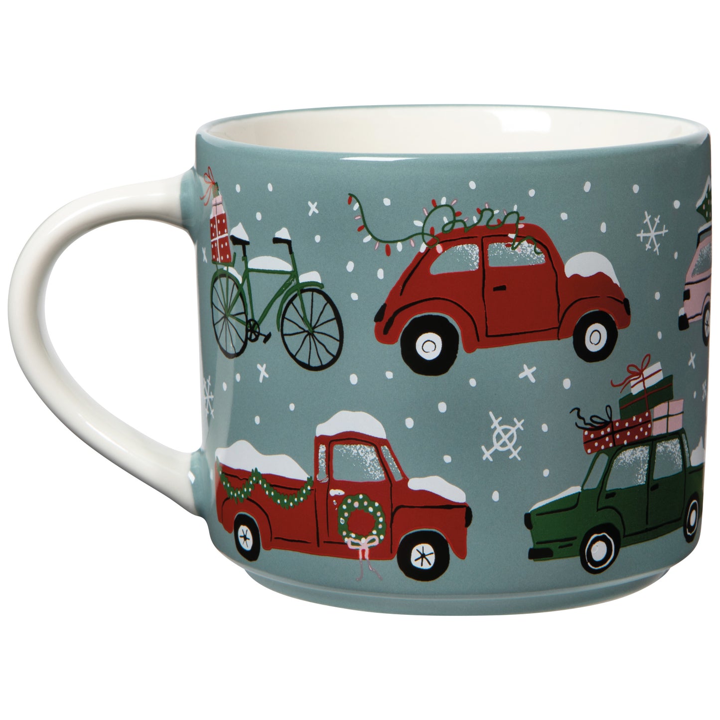 Holiday Traffic Christmas Mug with Lid