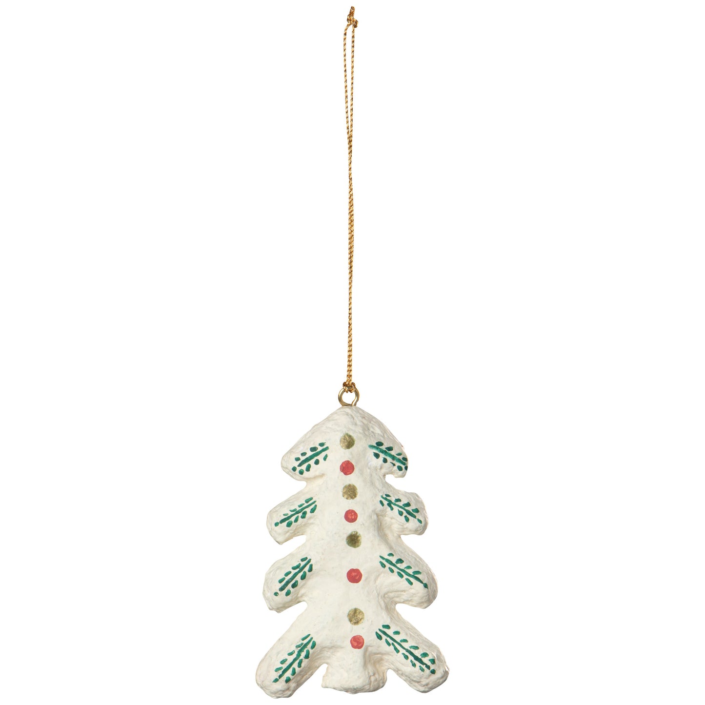 Yuletide Mache Christmas Tree Ornaments - 3 Assorted Styles