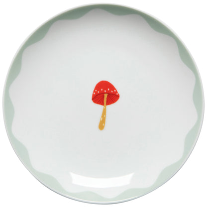 Mushroom Gems Appetizer Plates Set of 4