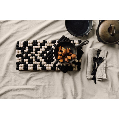 Ember Wool Felt Ball Trivet