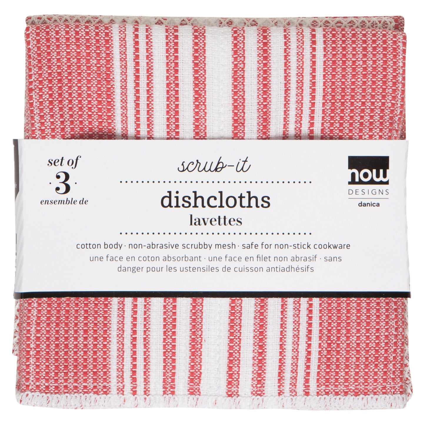 Scrub-It Red Dishcloths Set of 3