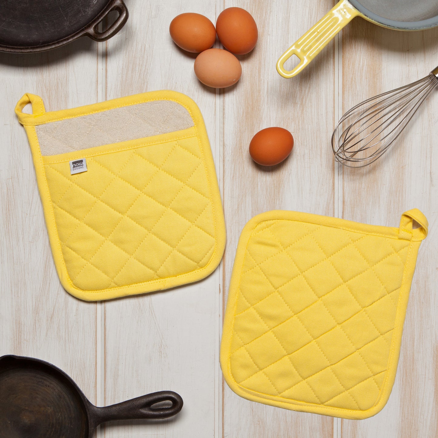 Superior Lemon Yellow Pocket Potholder