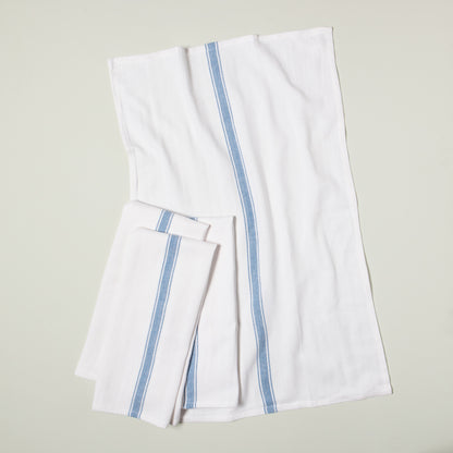 Brooklyn Stripe Delft Blue Dishtowels Set of 4
