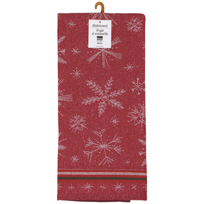 Snowflakes Christmas Jacquard Dishtowel