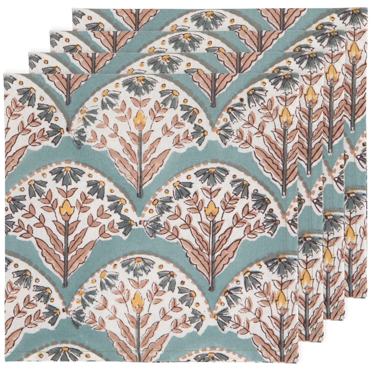 Bouquet Block Print Napkin Set of 4