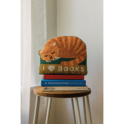 Book Club Beaded Throw Pillow