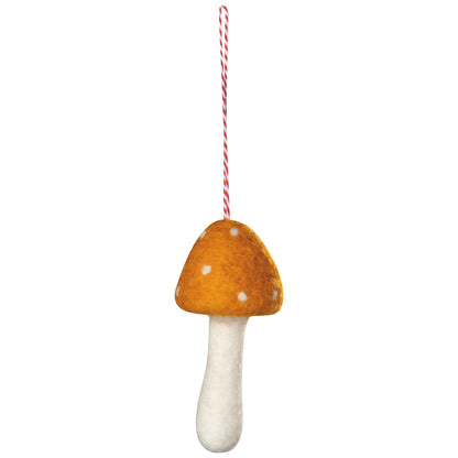 Toadstool Felt Christmas Tree Ornaments - 4 Assorted Styles