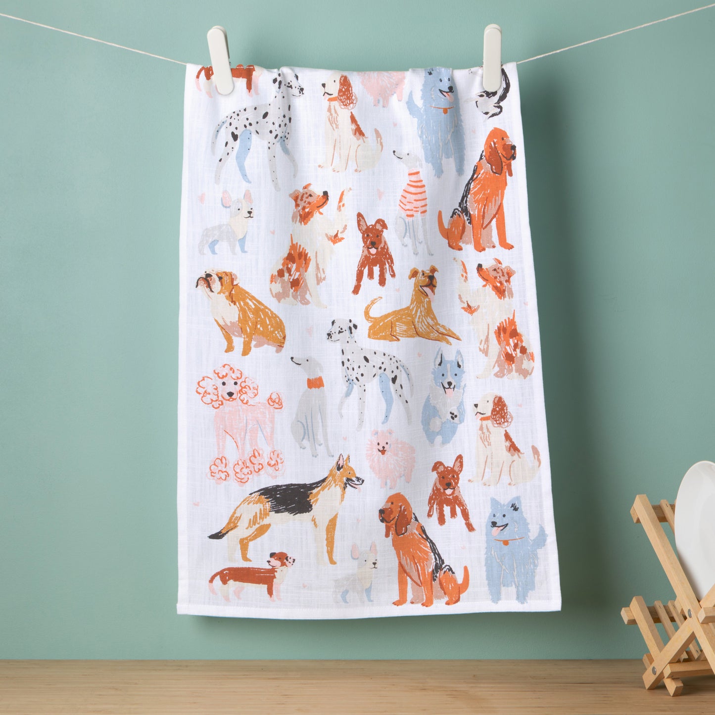 Puppos Puppies Dish Towel
