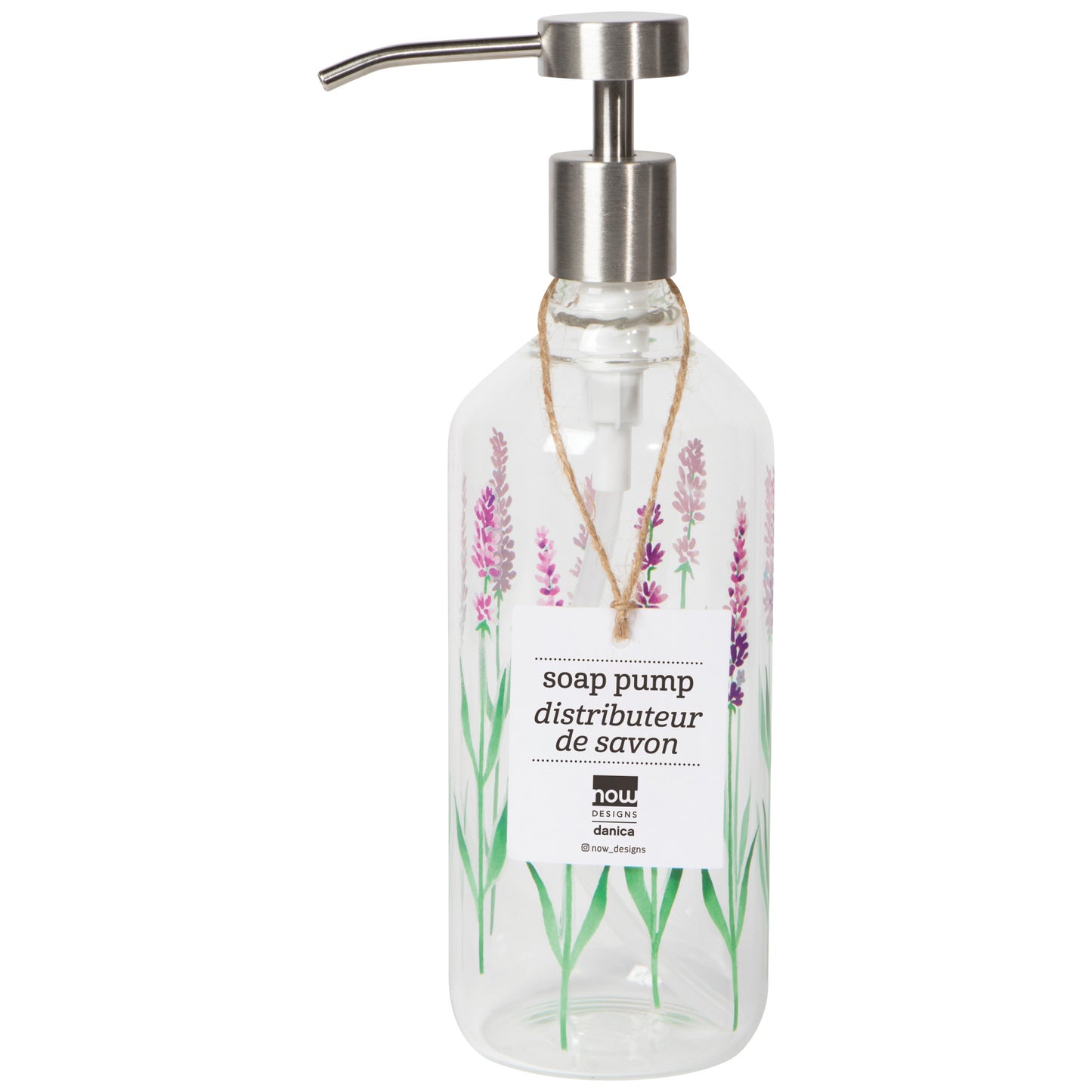 Lavender Glass Soap Pump