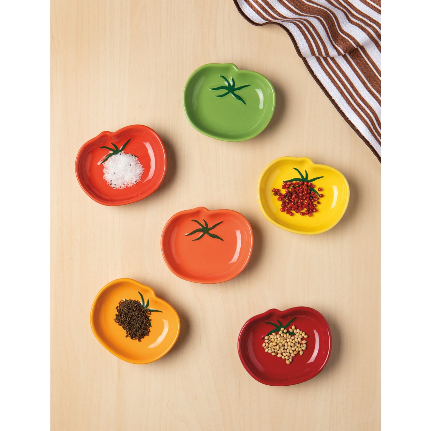 Heirloom Tomatoes Pinch Bowls Set of 6 Assorted