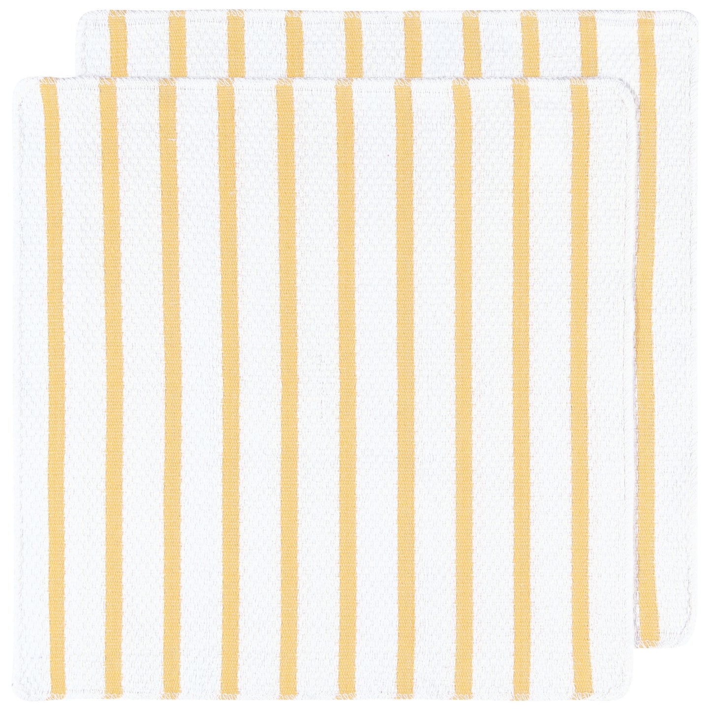 Basketweave Lemon Yellow Dishcloths Set of 2