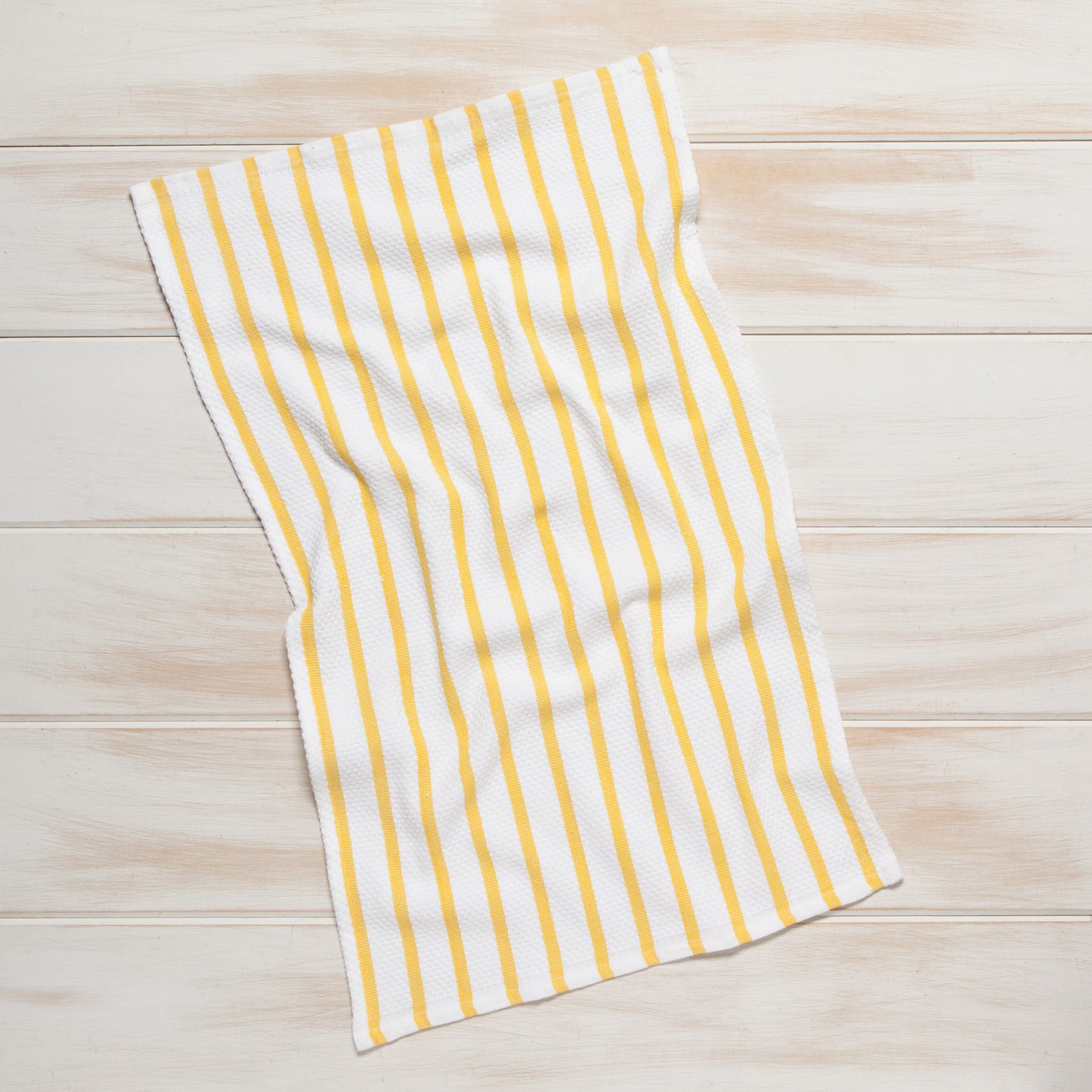 Basketweave Lemon Yellow Dishtowel