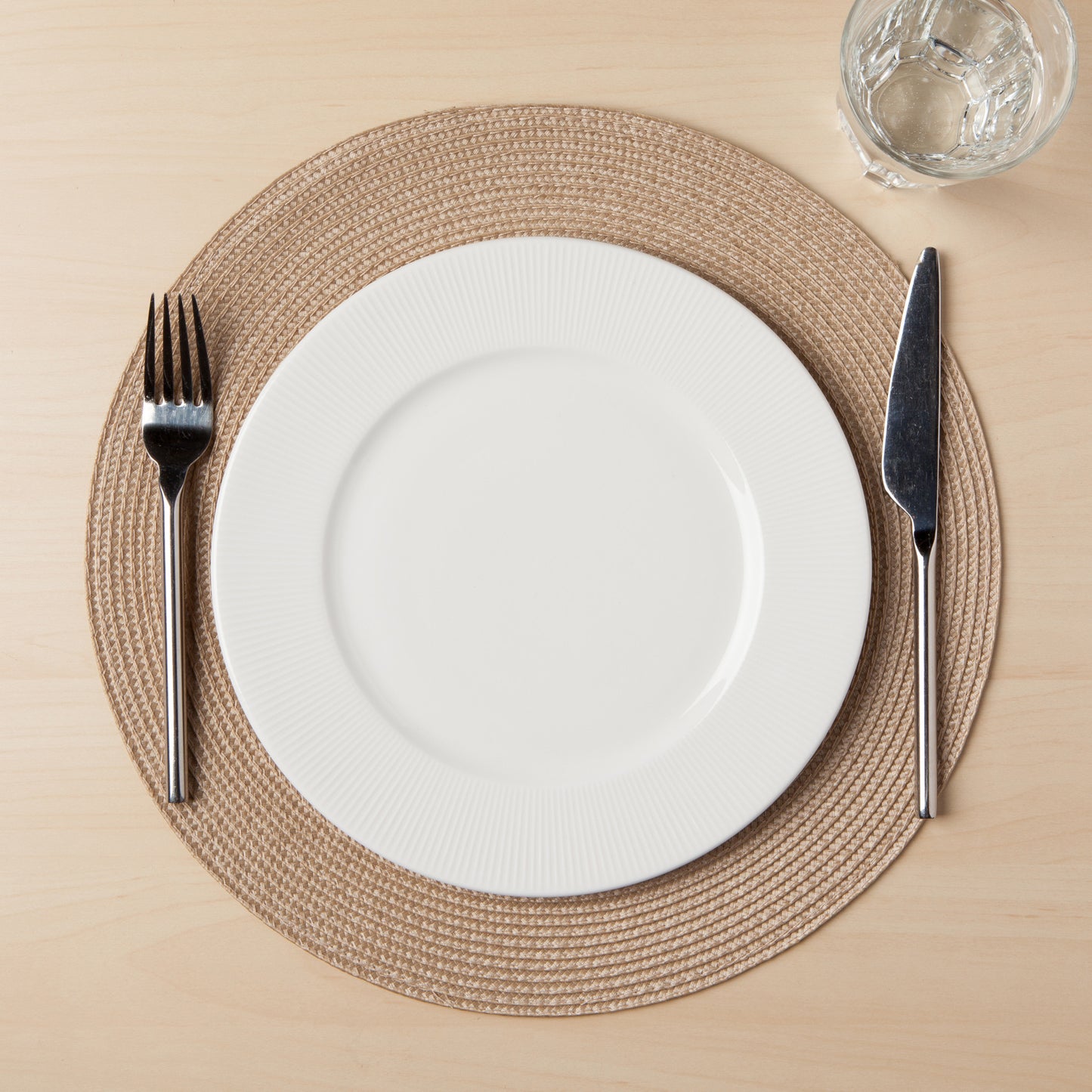 Disko Light Taupe Round Placemat