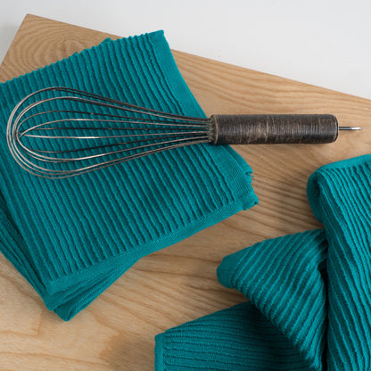 Ripple Peacock Green Dishcloths Set of 2