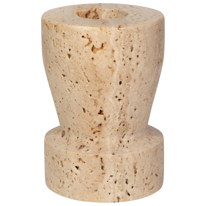 Petra Travertine Candle Holder Tall
