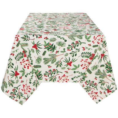 Winterberry Christmas Tablecloth 60 x 120 inch