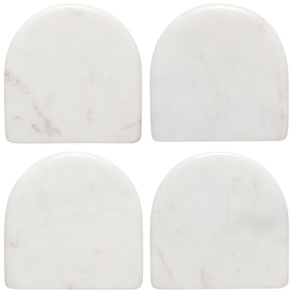 White Arch Marble Coasters Set of 4