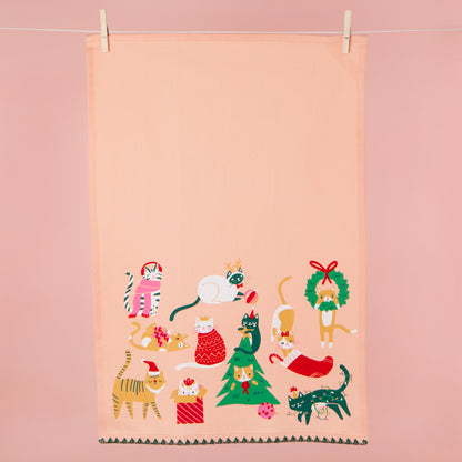 Let it Meow Christmas Dishtowel