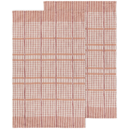 Bisque Finley Check Dishtowels Set of 2