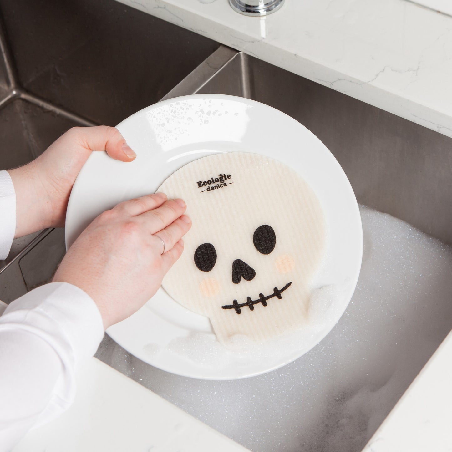 Boo Crew Skull Swedish Dishcloth