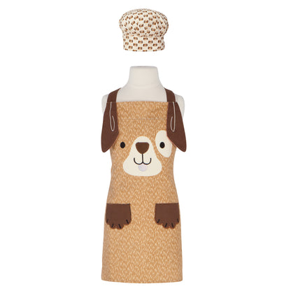 Dog Kid's Apron and Hat Set