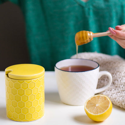 Honeycomb Honey Pot