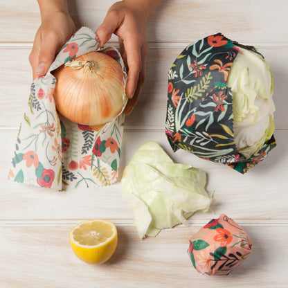 Floral Beeswax Wrap Set of 3