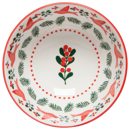 Winterberry Stamped Christmas Bowl 4 inch
