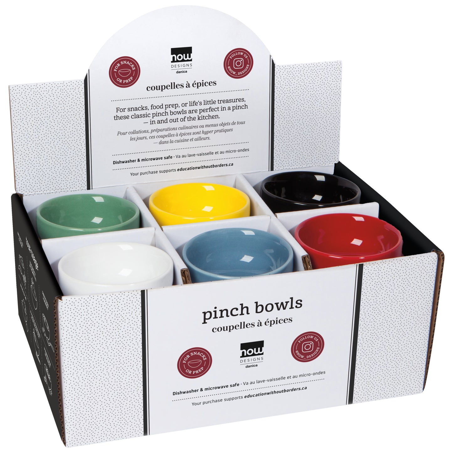 Color Center Pinch Bowl Counter Display - 24 Assorted