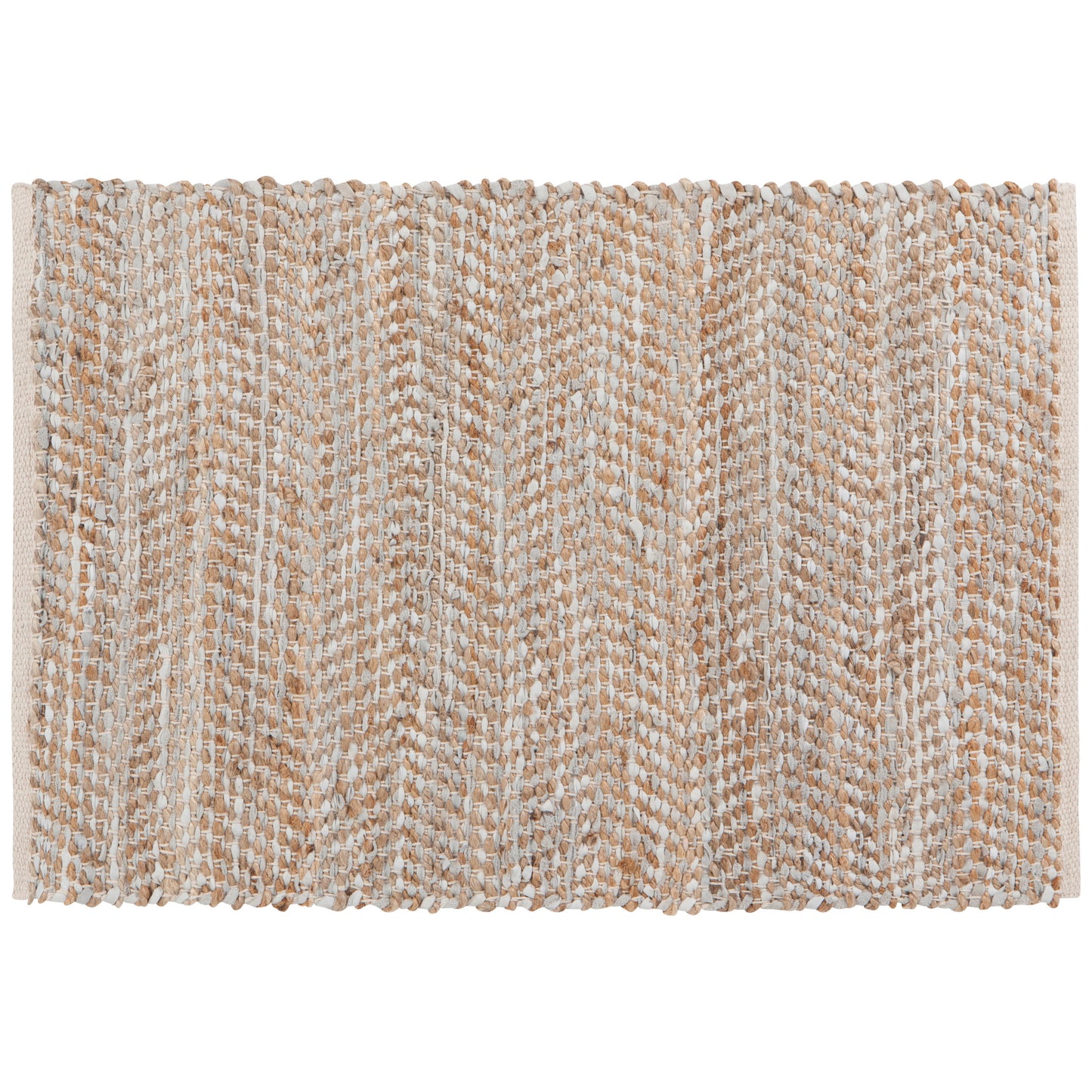Miller Gray Leather Chind Rug 2 x 3 ft