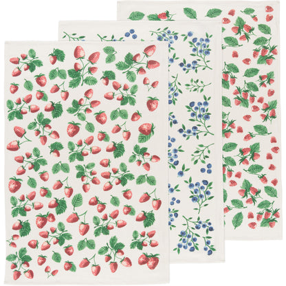 Berry Patch Baker's Floursack Dishtowels Set of 3