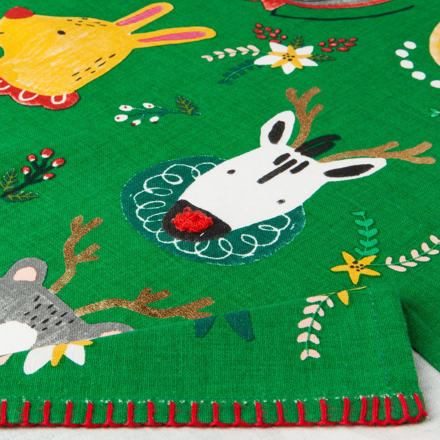 Rudolph Imposter Christmas Dishtowel