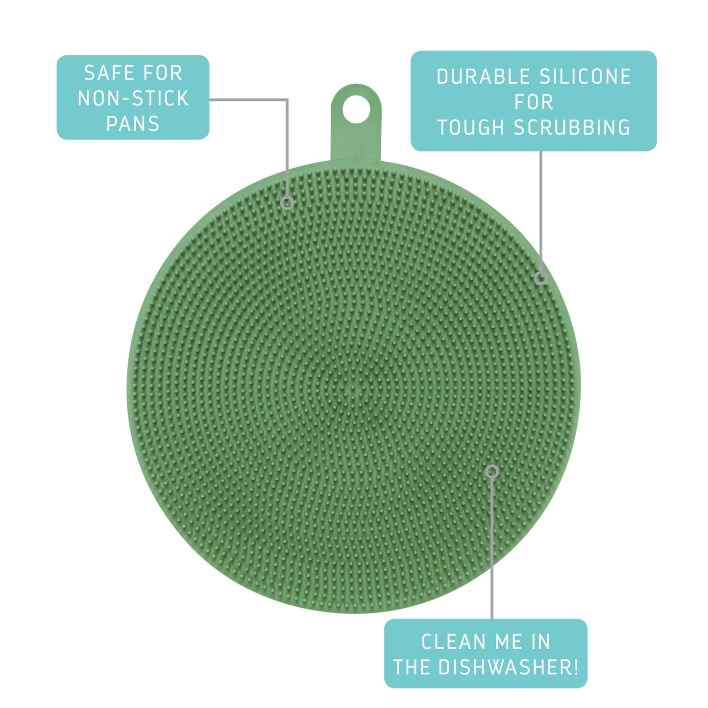 Scrub Bub Aloe Green Silicone Scrubber