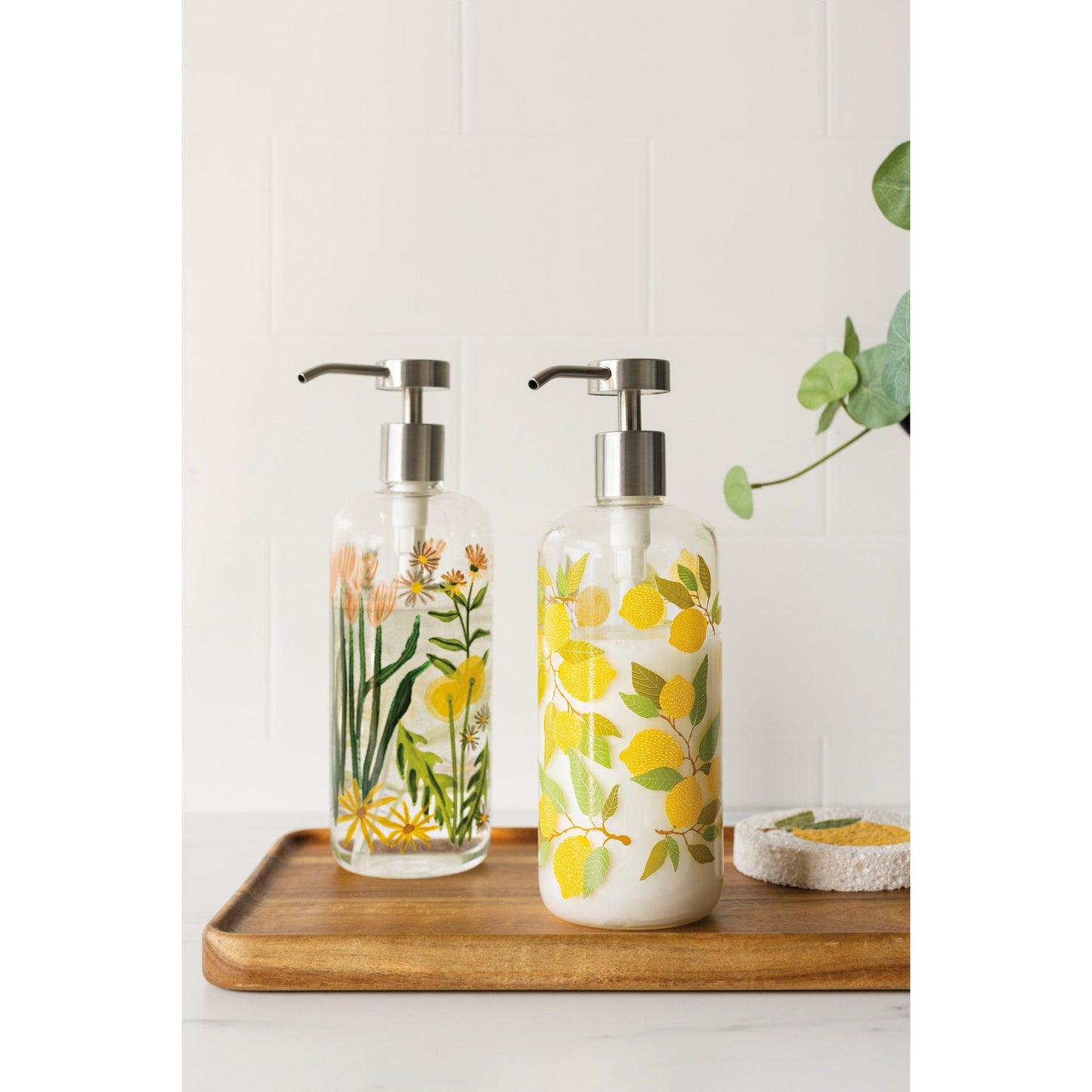 Lemons Glass Soap Pump