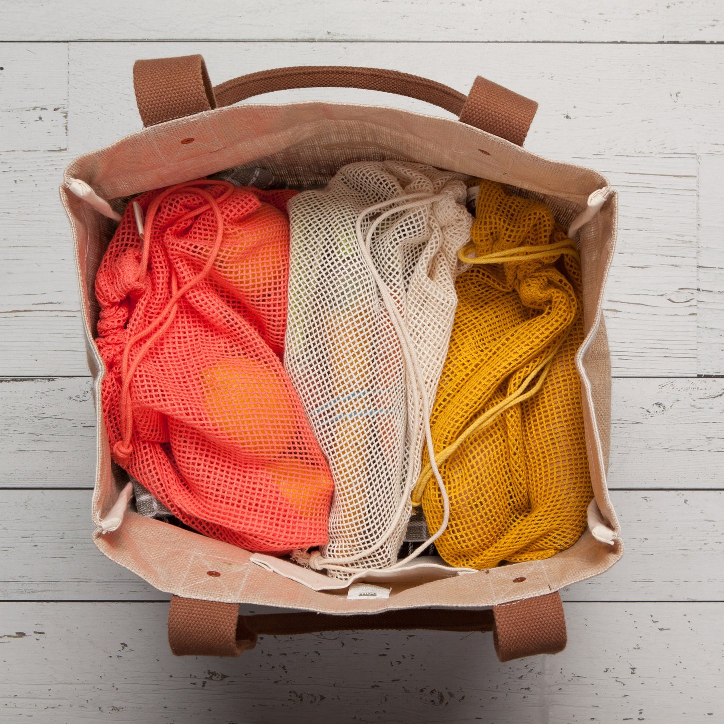 Le Marche Coral Mesh Produce Bags Set of 3