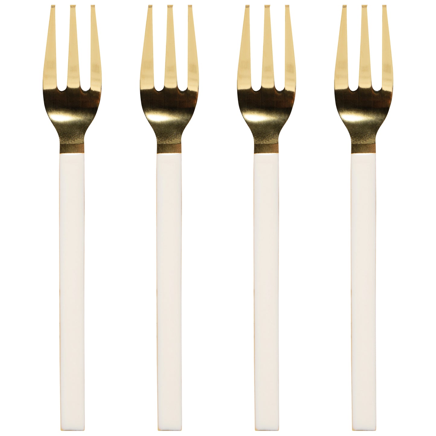Dessert Forks Set of 4 - Ivory-Gold
