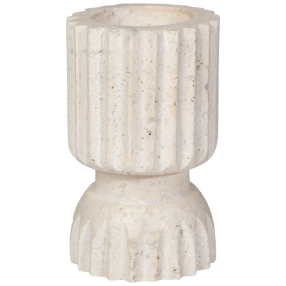 Iona Travertine Candle Holder Tall