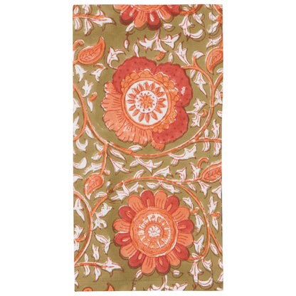 Zinnia Block Print Napkins Set of 4