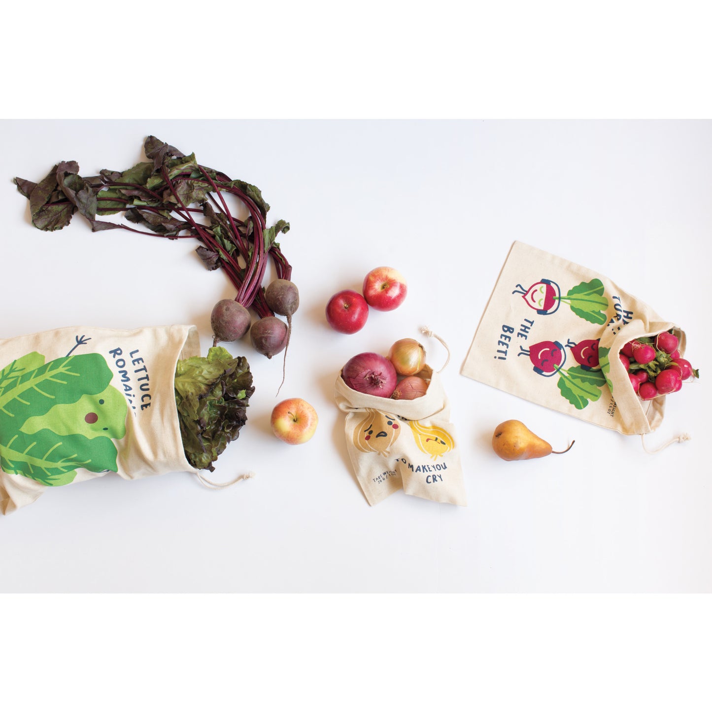 Funny Food Reusable Produce Bag Set of 3