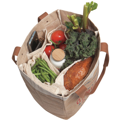 Goods And Provisions Large Burlap Shopping Bag