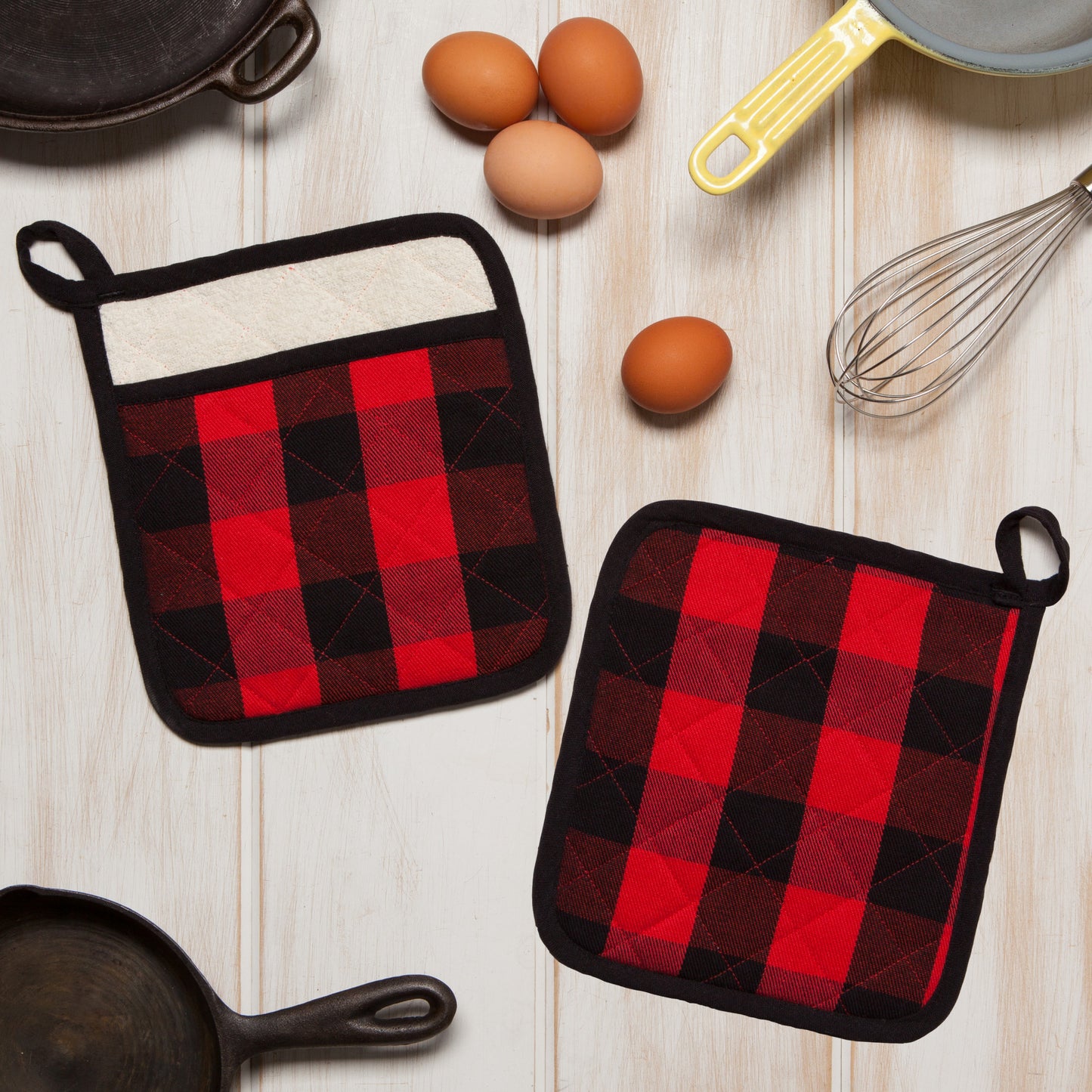 Superior Red Buffalo Check Pocket Potholder