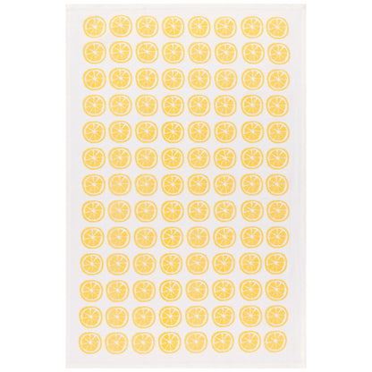 Lemon Print Yellow Floursack Dishtowels Set of 2