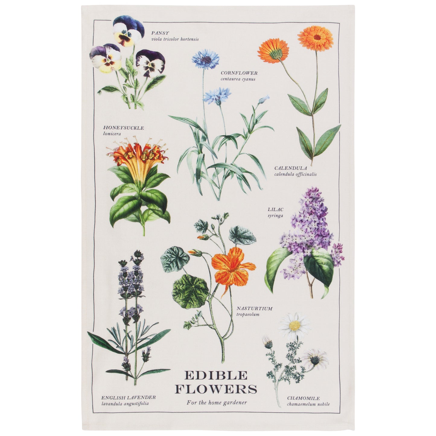Edible Flowers Dishtowel
