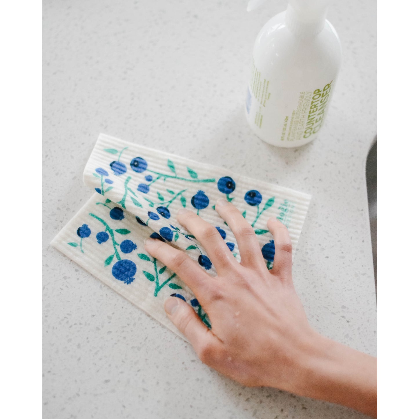 Blueberries Swedish Dishcloth