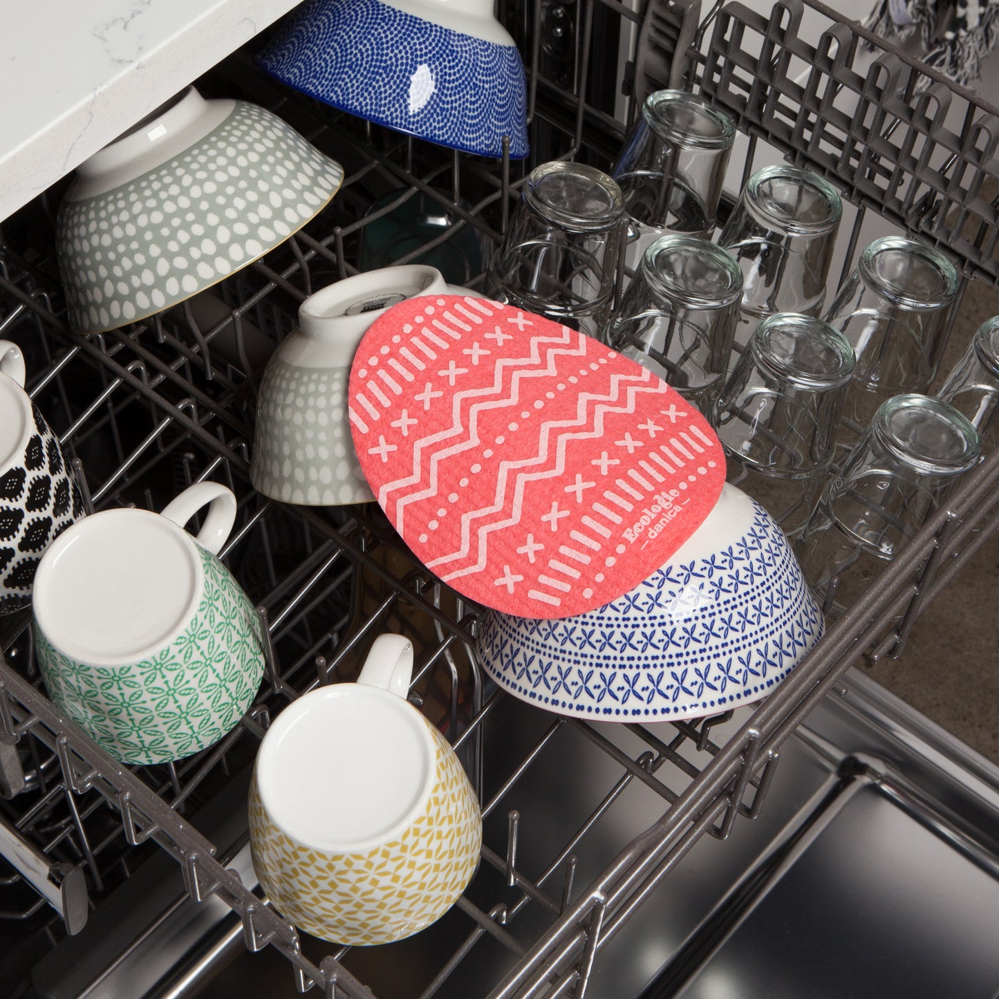 Easter Eggs Shaped Swedish Dishcloths Set of 3