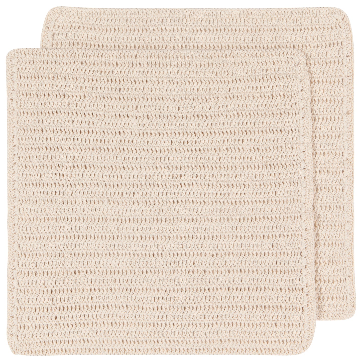 Natural Crochet Dishcloths Set of 2