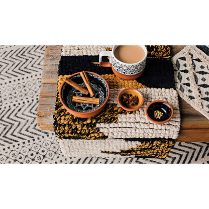 Align Ochre Black Table Runner 60 inches
