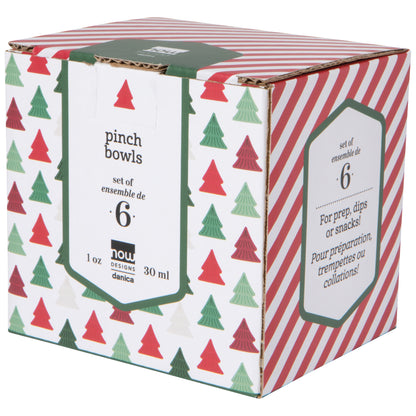 Winter Frost Christmas Pinch Bowls Set of 6