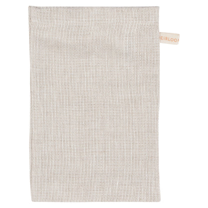 Amber And Natural Linen Bath Mitts Set of 3